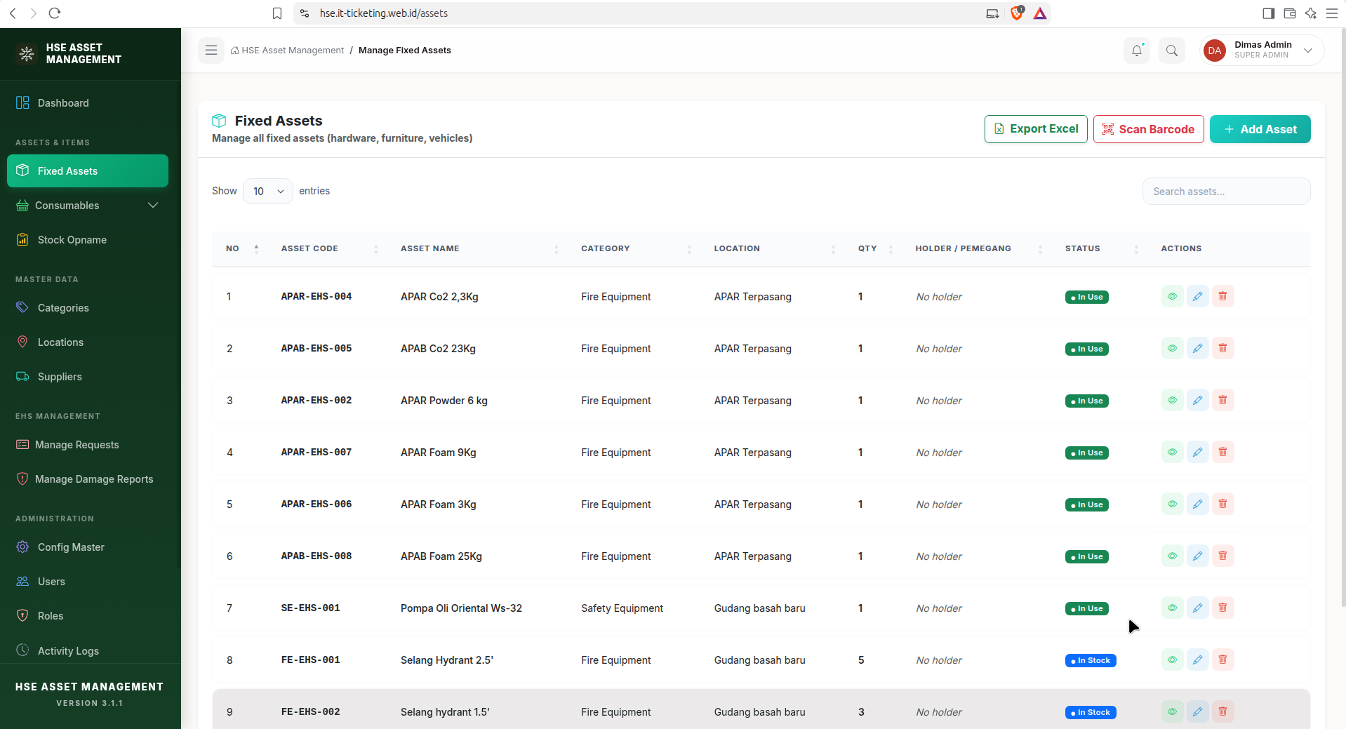 HSE Asset Management screenshot 3