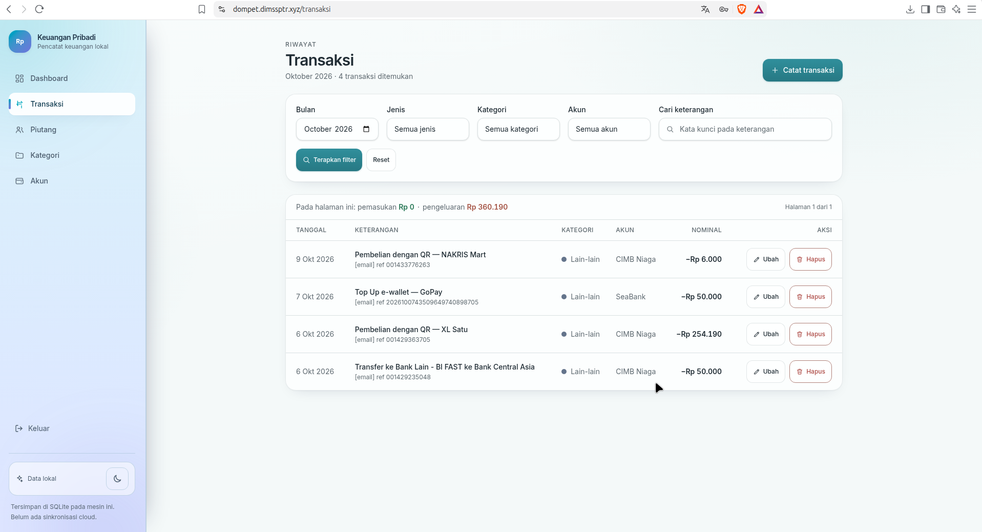 CashFlow Telegram Bot screenshot 3