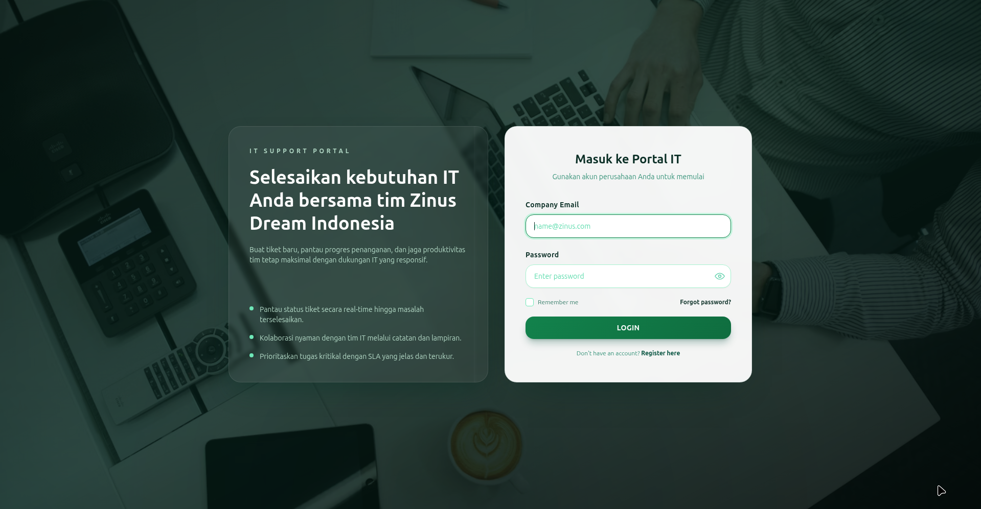 Zinus Ticketing screenshot 1